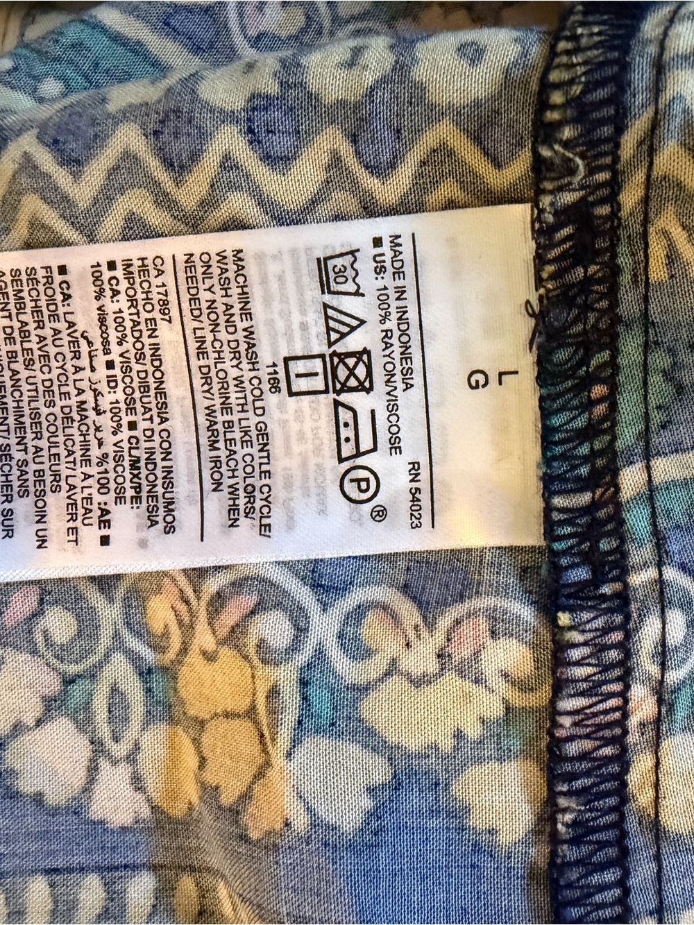 Old Navy Navy and Yellow Patterned Maxi Dress - Picture 7 of 7